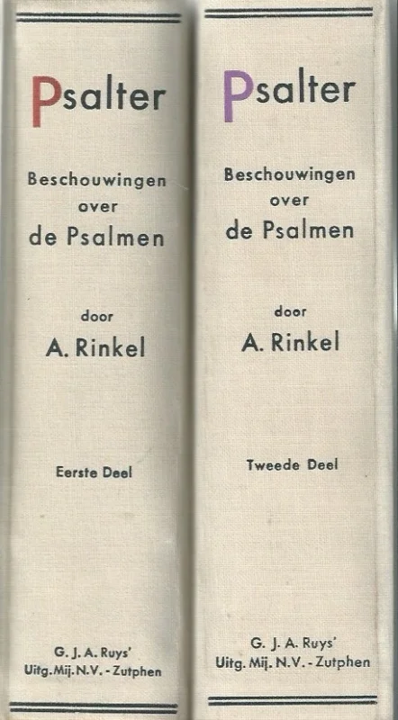 Hoge Kwaliteit Psalter : beschouwingen over de Psalmen – A. Rinkel, Aartsbisschop van Utrecht (set van 2 delen)