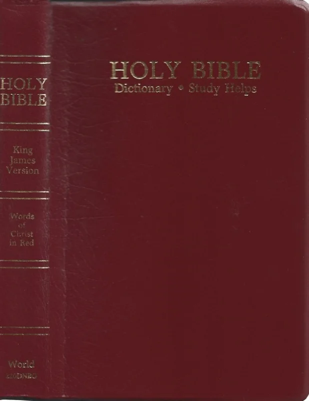 The Holy Bible : King James Version : Dictionary : Study Helps – World Bible Publishers 1989 : 220DNBG (Red Leather Gift and Award Bible) Direct Beschikbaar