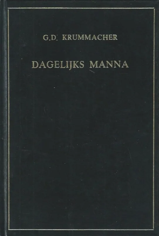 Dagelijks Manna : voor reizigers door de woestijn – G.D. Krummacher Aanbieding