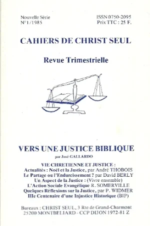 Vers une justice biblique : Cahiers de Christ Seul – Jose Gallardo Dagaanbieding