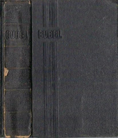 Bijbel :Dat is de gansche Heilige Schrift bevattende al de kanonieke boeken van het Oude en Nieuwe Testament – Bijbel bruin ca. 19?? – Bestseller