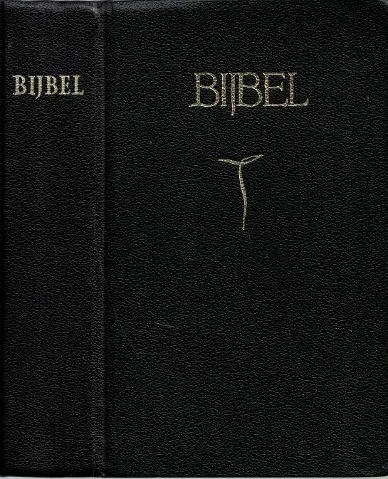 Populair Bijbel : dat is de ganse Heilige Schrift, bevattende al de kanonieke boeken van het Oude en Nieuwe Testament – Zwart Leer 1982
