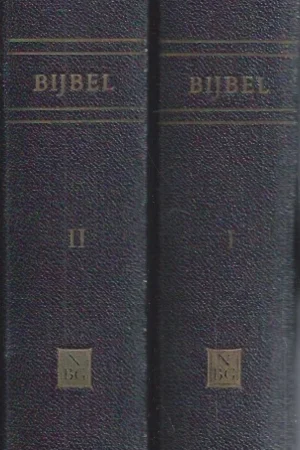 Actieprijs Bijbel (2 delige N.B.G. 1957) : nieuwe vertaling in opdracht van het Nederlandsch Bijbelgenootschap bewerkt door de Daartoe Benoemde Commissies (2 delig – N.B.G. 1957