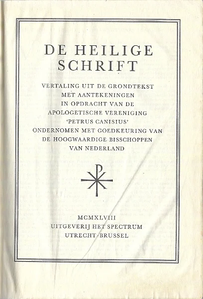 De Heilige Schrift (1948) – Kardinaal de Jong Exclusieve Aanbieding