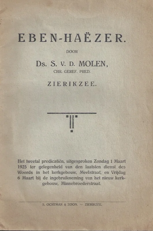 Eben-Haëzer : Ds. S. van der Molen Flitsaanbieding