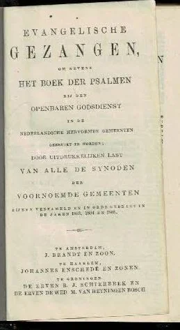 Koopje Evangelische gezangen, om nevens het boek der Psalmen bij den openbaren godsdienst in de Nederlandsche Hervormde Gemeenten gebruikt te worden