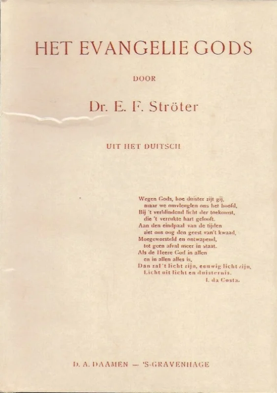 Dagaanbieding Het evangelie Gods – E.F. Stroter
