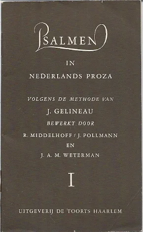 Beperkt Aanbod Psalmen in Nederlands proza volgens de methode van J. Gelineau/ I.