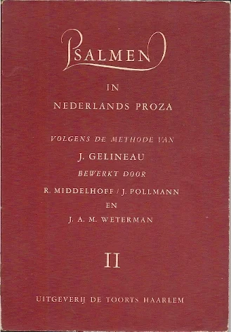 Bestseller Psalmen in Nederlands proza volgens de methode van J. Gelineau / II.