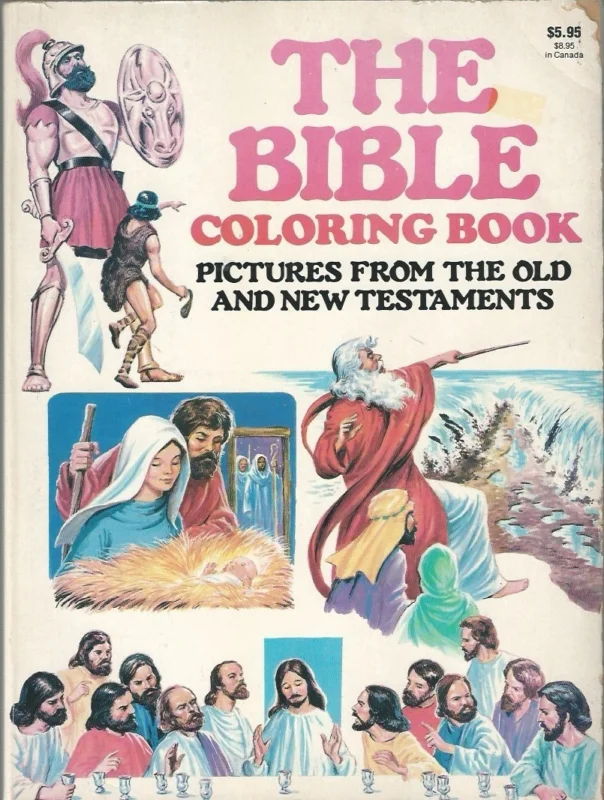 Gecertificeerd The Bible Coloring Book : Pictures from The Old and New Testaments – adapted by Helen Rudin (1985)