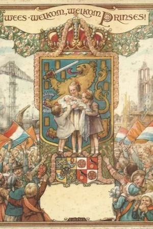 Wees welkom, welkom prinses! – Schoolschrift, uitgegeven ter gelegenheid van de geboorte van prinses Marijke in 1947, met een illustratie van Jetses Express Levering
