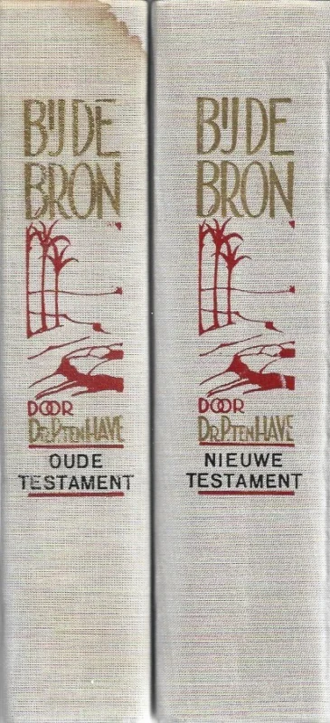 Gereduceerde Prijs Bij de bron : handleiding ten dienste van godsdienstonderwijs, catechese en bijbelstudie – 2 Delig (OT+NT) – Dr. P. ten Have (8e druk)