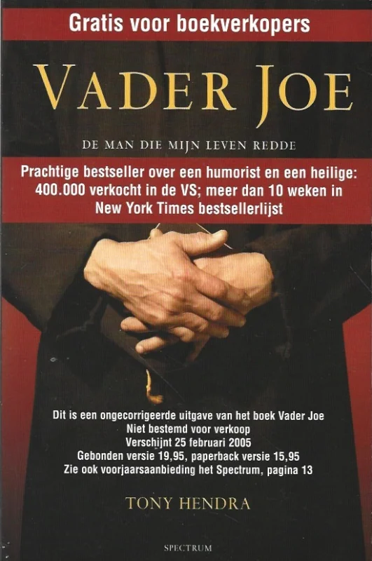 Korting Vader Joe : de man die mijn leven redde – Tony Hendra (ongecorrigeerde uitgave)