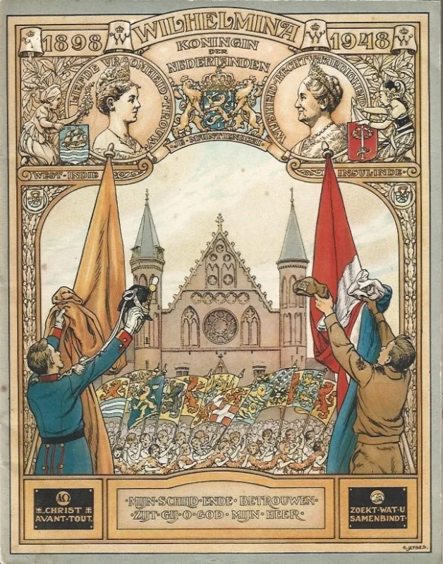 1898 Wilhelmina 1948 : Koningin der Nederlanden – Schoolschrift ; getekend door Cornelis Jetses Shop Nu
