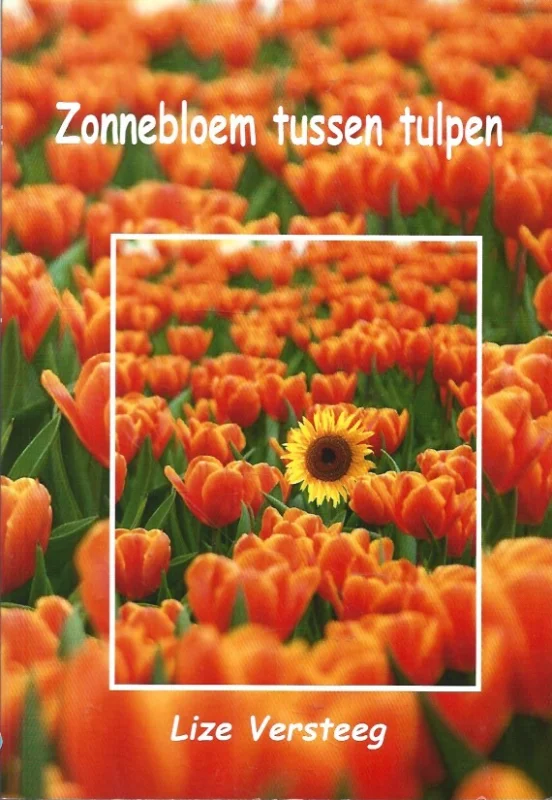 Tijdelijk Beschikbaar Zonnebloem tussen tulpen – Lize Versteeg
