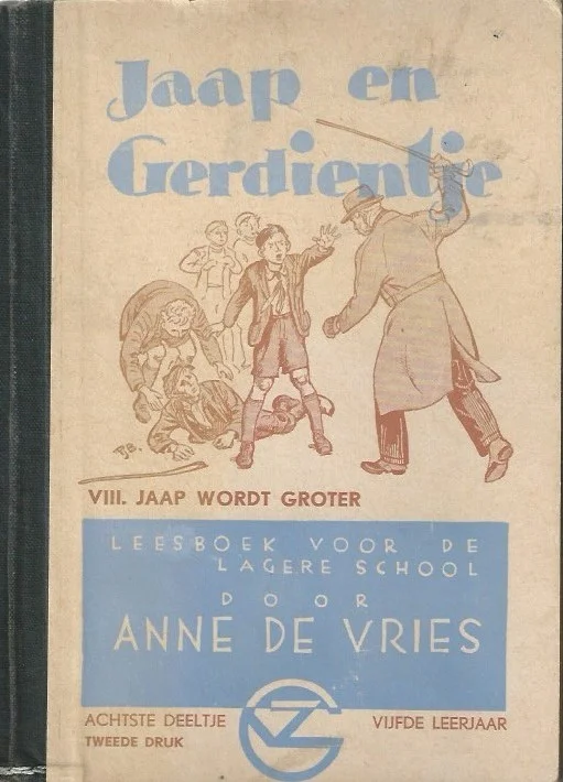 Jaap en Gerdientje VIII : Jaap wordt groter : leesboek voor de lagere school – door Anne de Vries (2e druk 1952) Gratis Retour