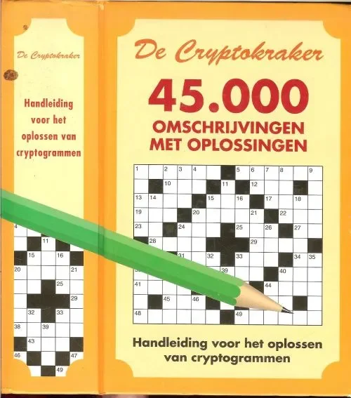 De cryptokraker 45.000 omschrijvingen met oplossingen handleiding voor het oplossen van cryptogrammen Fabrieksprijs