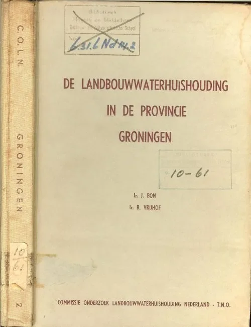 DE LANDBOUW-WATERHUISHOUDING IN DE PROVINCIE GRONINGEN * de waterhuishouding van de landbouwgronden * de verzilting van de open wateren Rechtstreeks Van De Fabrikant
