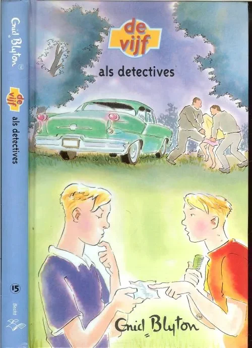 Hoge Kwaliteit De Vijf 15 als Detectives Blyton, Enid . Vertaling J.H. Gever illustraties Julius Ros Omslagontwerp en Zetwerk Marius Brouwer te Haarlem