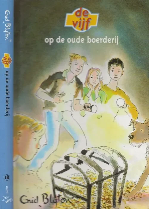 Gratis Verzending De Vijf 18 op de oude boerderijEnid BlytonVertaling J.H. Gever illustraties Julius Ros Omslagontwerp en Zetwerk Marius Brouwer te Haarlem