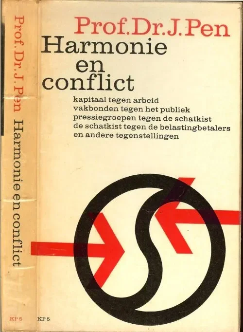 Koop Vandaag Harmonie en conflictPen, Prof.dr. J. Omslagontwerp J. Pen Onder redactie van H.J. Hofland en J.B. Charles en J.Vrijman