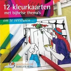 Koop Online 12 Kleurkaarten Dl1 Met Bijbelse Thema S