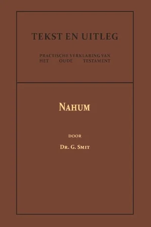 Het Boek van den Profeet Nahum Koopje