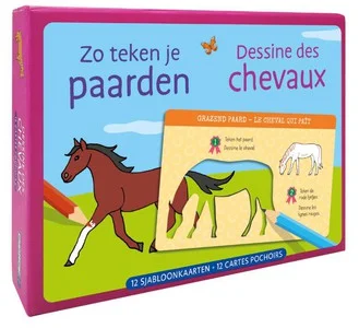 Zo Teken Je Paarden - 12 Sjabloonkaarten Beperkte Voorraad