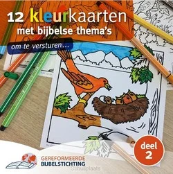 Actieprijs 12 KLEURKAARTEN MET BIJBELSE THEMA'S 2