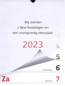 WEEKKALENDER 2023 7/1 OP SCHILD XL Voordeelprijs