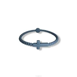 Gratis Verzending SILICONENARMBAND KRUIS BLAUW