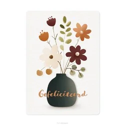 KAART BLOEMENVAASGEFELICITEERD Bestel Nu