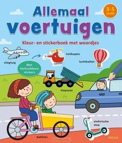 KLEUR- EN STICKERBOEK MET WOORDJES - ALL Tijdelijk Beschikbaar