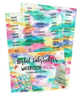 Direct Verzonden BIJBEL TABSTICKERS WATERCOLOR PASTEL