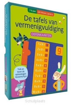 Nieuw TAFELS VAN VERMENIGVULDIGINGOEFENKAART