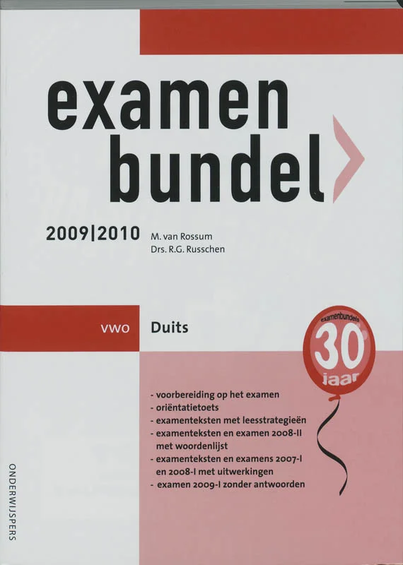 Examenbundel 2009/2010 Vwo Duits Nieuw