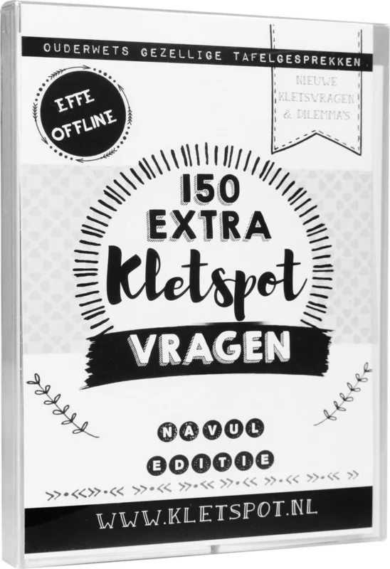 Laatste Versie Kletspot 150 Extra Vragen