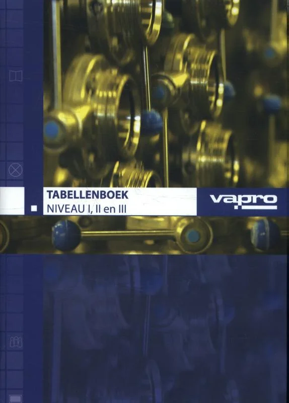 Hoge Kwaliteit Tabellenboek / niveau I, II en III