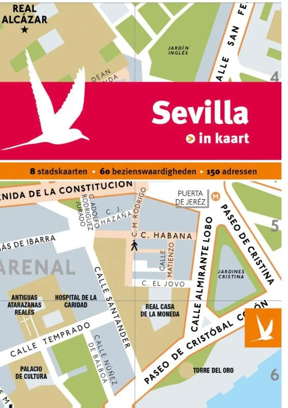 Sevilla in kaart / Dominicus stad-in-kaart Uitverkoop