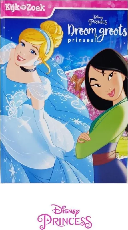 Zoekboek - Disney - Droom Groots - Prinses! - Princess - Kijk en zoek - Zoek boek - Hardcover Koop Vandaag