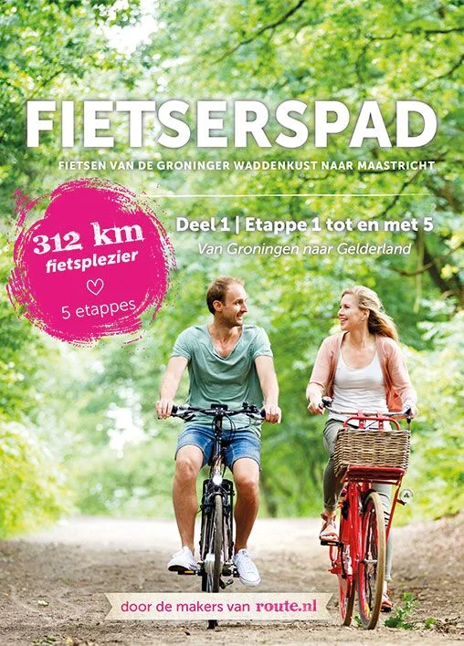 Koop Vandaag Fietserspad 1 Etappe 1 tot en met 5 Van Groningen naar Gelderland