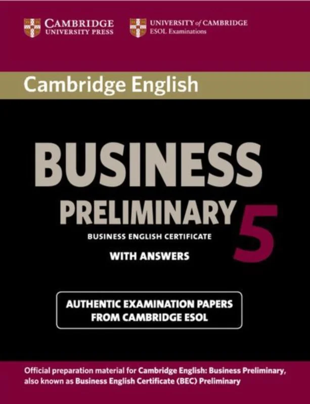 Cambridge English Business 5 Preliminary Student's Book with Answers Gratis Retour