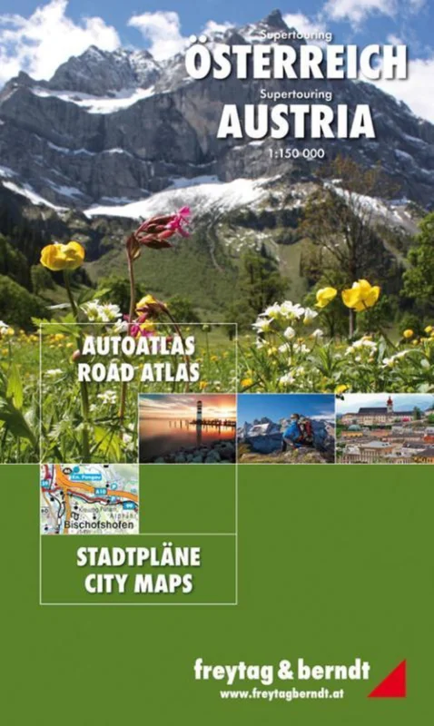 Oostenrijk Supertouring Wegenatlas F&B Exclusieve Aanbieding