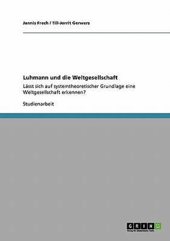 Seizoensaanbieding Luhmann und die Weltgesellschaft