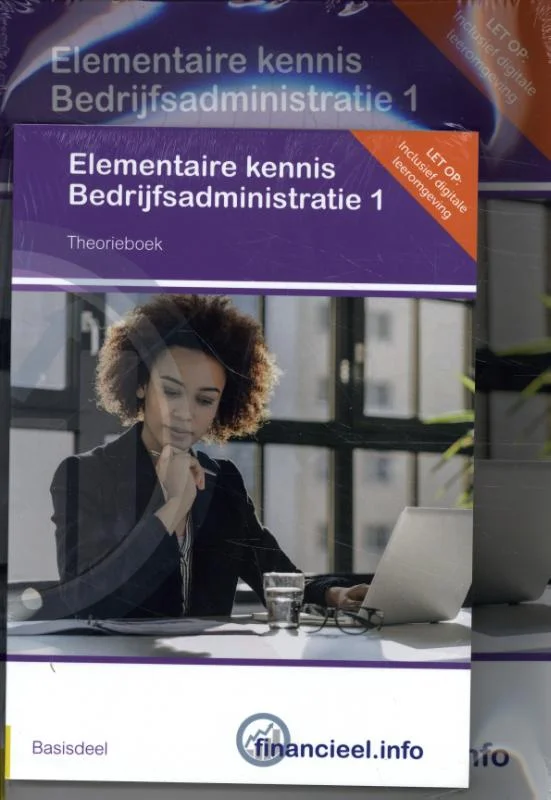 Bestseller Financieel.info - Elementaire kennis Bedrijfsadministratie deel 1 - set van theorieboek en werkboek Editie 2019