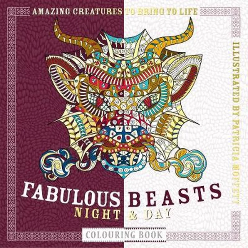 Fabulous Beasts Night & Day Colouring Bo Aanbieding
