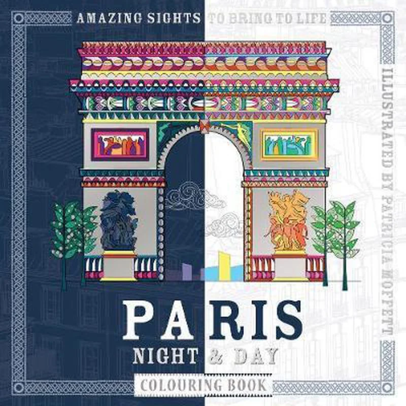 Nu Kopen Paris Night & Day Colouring Book