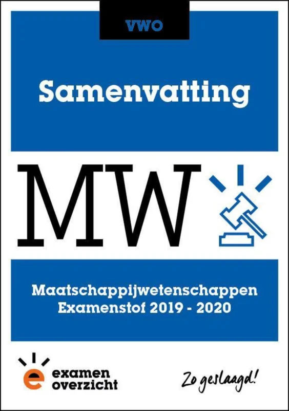 Beperkt Aanbod ExamenOverzicht - Samenvatting Maatschappijwetenschappen VWO