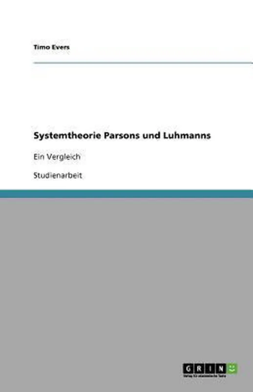 Speciale Aanbieding Systemtheorie Parsons und Luhmanns