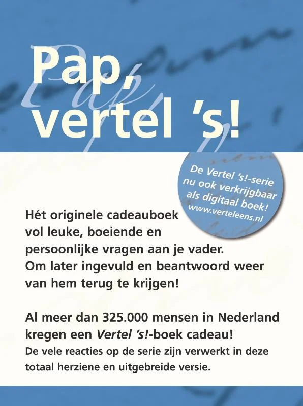 Pap vertel 's / Vertel eens Aanbieding